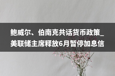 鲍威尔、伯南克共话货币政策 美联储主席释放6月暂停加息信号